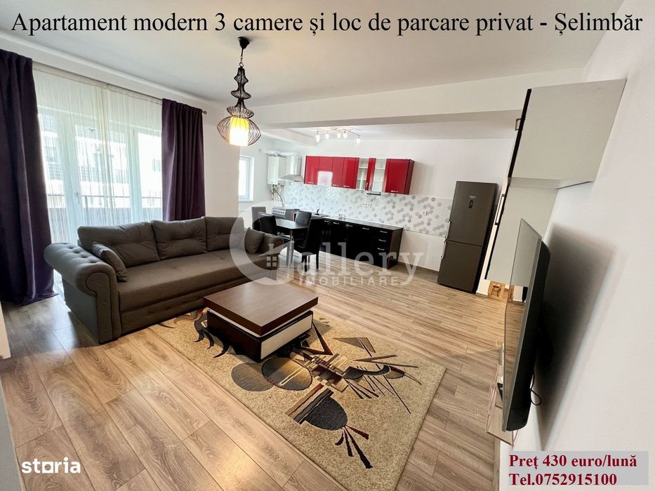 Prima inchiriere - Ap modern 3 camere si loc de parcare
