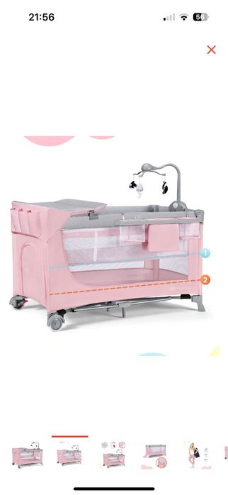 Манеж (детская кроватка) + матрац