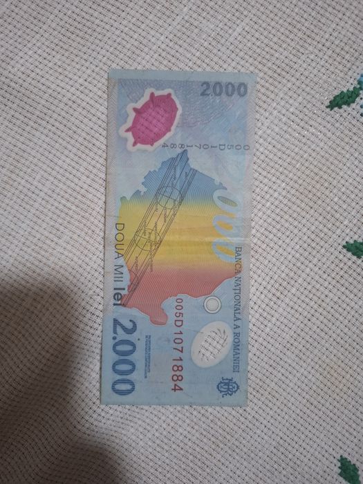 Bancnotă 2.000 lei 1999 – Eclipsa totală de soare – stare perfectă
