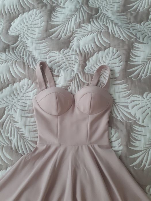 НОВА Официална Рокля бюстие в нежен светлолилав цвят