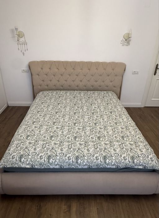 Pat tapitat + saltea ADORMO 15+5 memory silver