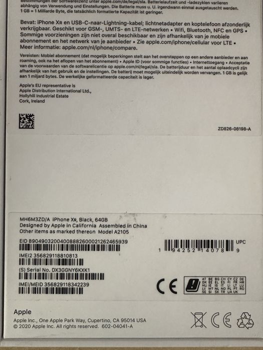 iPhone Xr Black 64GB 10/10 ca nou