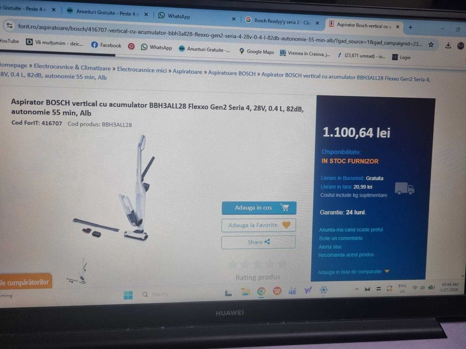 aspirator portabil Bosh