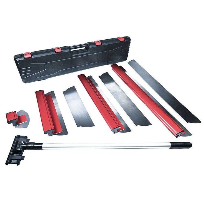 К-т ножове за шпакловане 40-80 см, сменяеми остриета, 8 части, в куфар