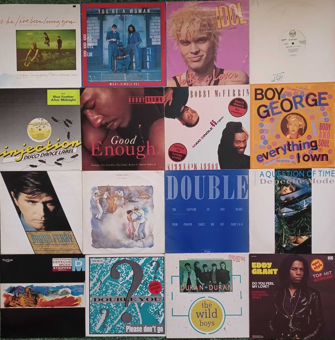 Discuri vinil maxi-single David Bowie, George Michael, Kiss, Prince