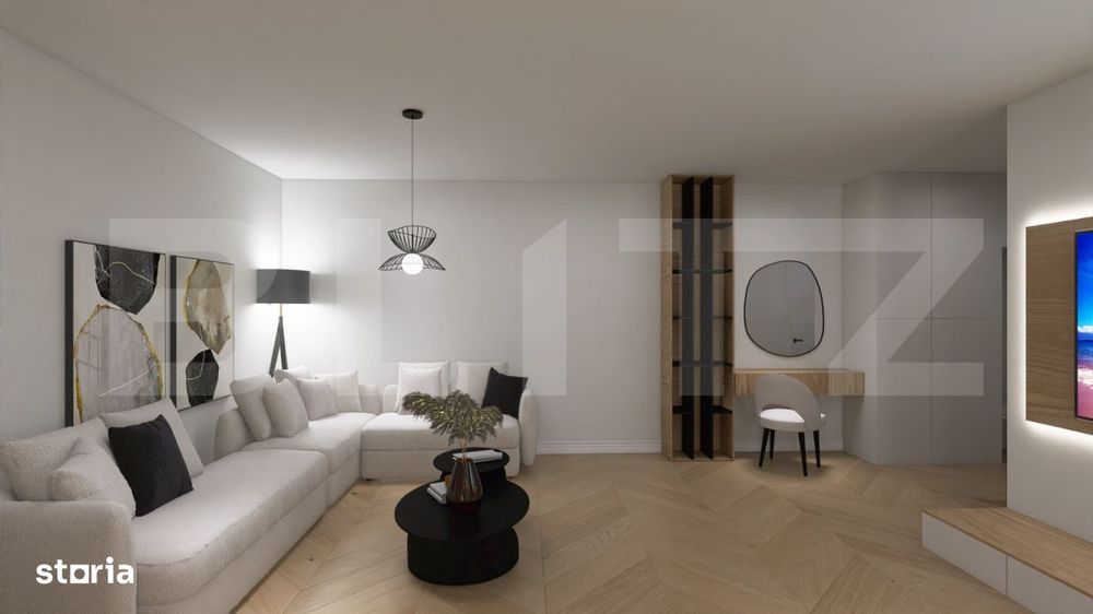 Apartament cu 3 camere in suprafat utila de 81,74 mp si balcon zona Br