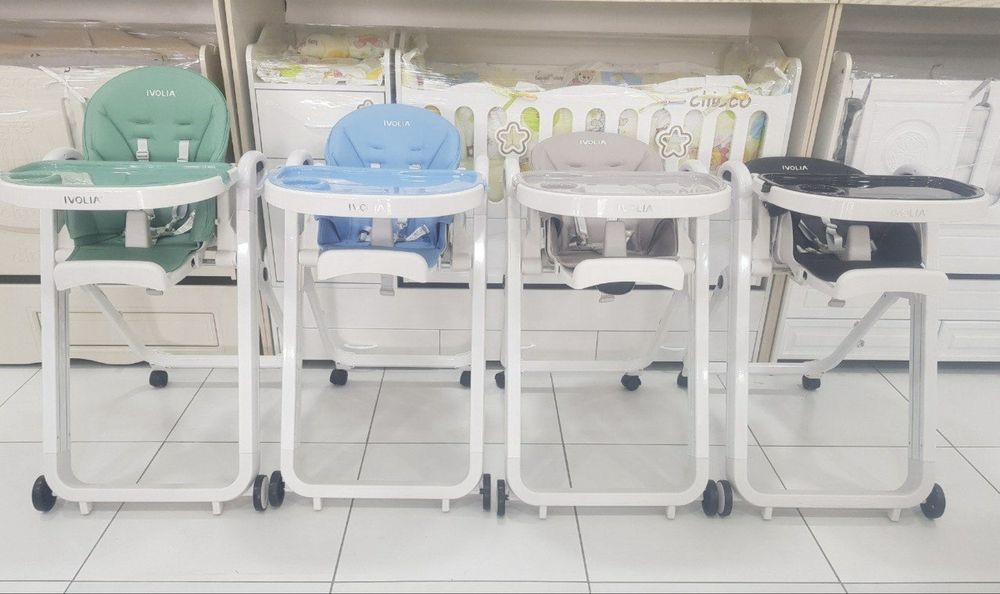 Детский стульчик для кормления IVOLIA B2 складной регулируемый