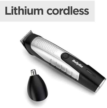 Нов BaByliss Комплект за Мъже, Тример за Брада и Нос, Водоустойчив