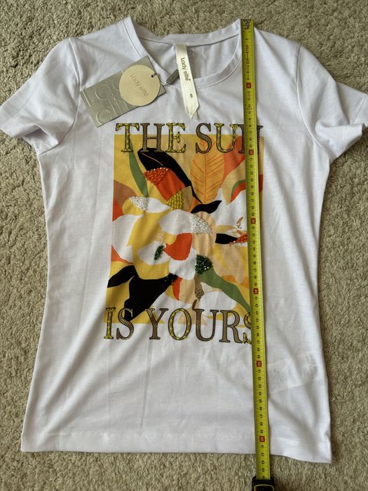 Tricou fete nou cu desen, marimea S, Firma Lady Elite