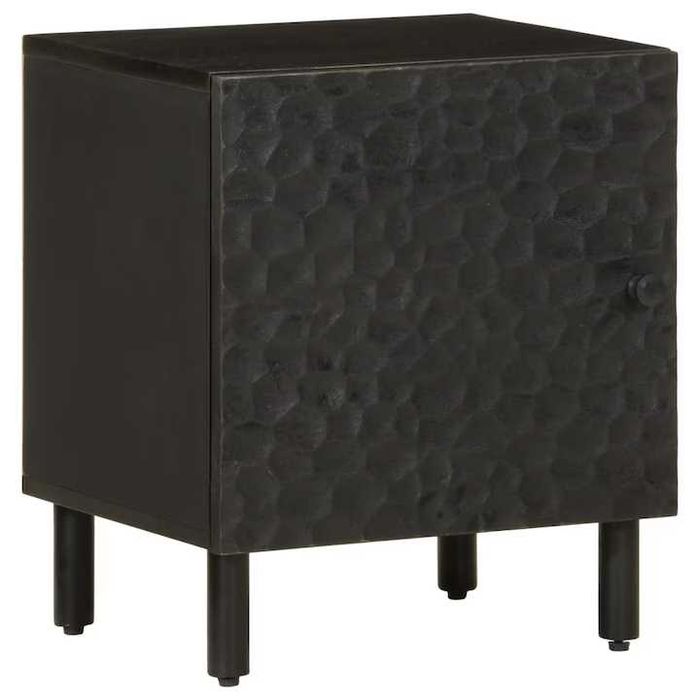 Set Noptiere vidaXL 2 buc negru 40x33x46 cm lemn masiv mango The Home IKEA KIKA Mobexpert Jysk Interior Design House Wood Noi