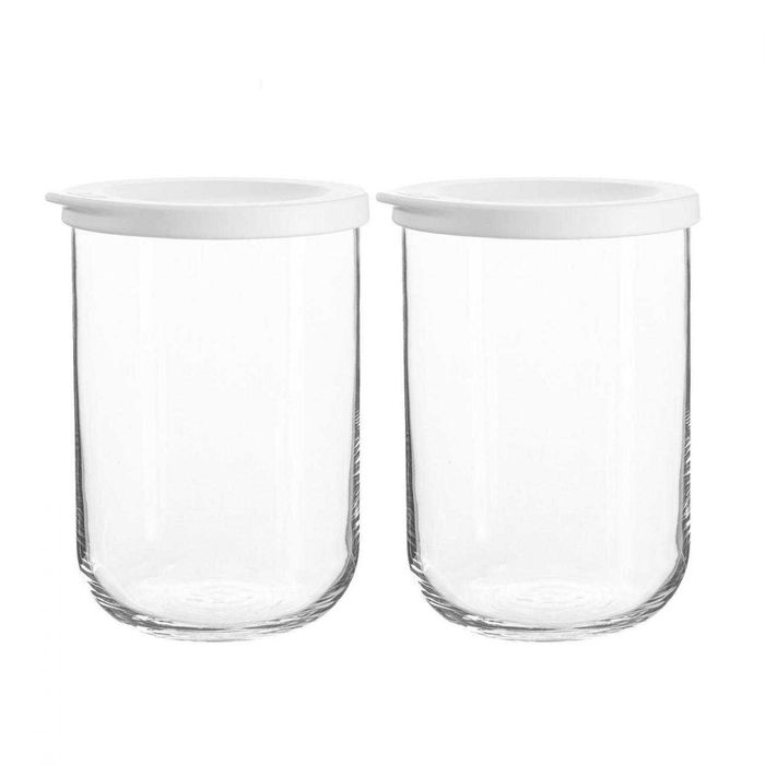 Стъклен буркан със силиконов капак 2 в комплект