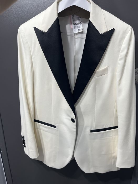 Sacou alb ceremonie nunta Catalin Botezatu Viggo marime 48