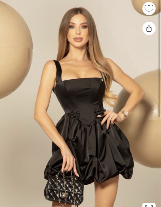 Черна бонбонена рокля на Алесса