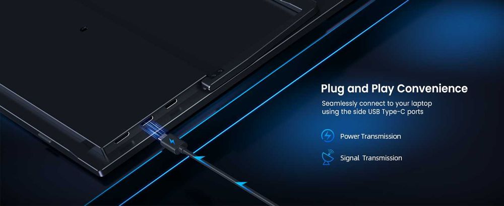 Портативный монитор UPERFECT 15.6" FullHD 1080P IPS 125% sRGB Черный