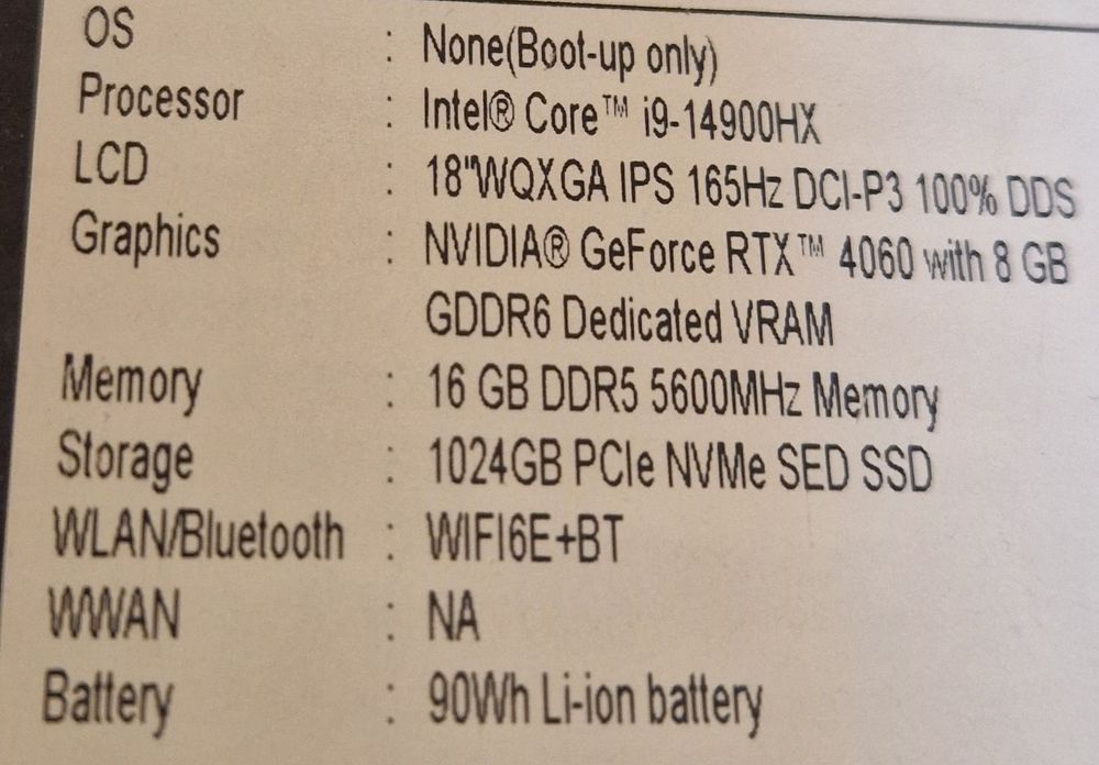 геймърски лаптоп acer predator helios 18" intel i9 rtx4060