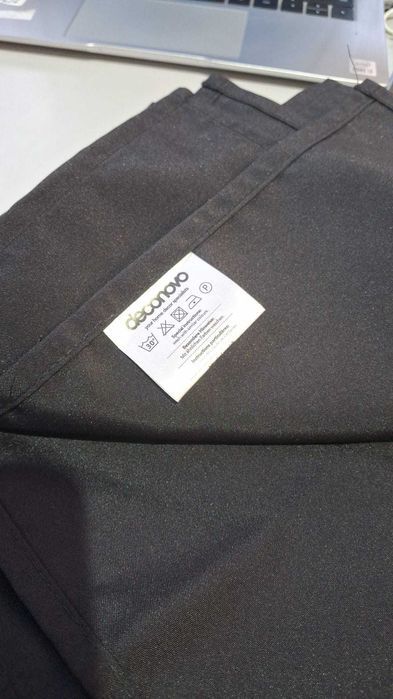 Fata de masa Deconovo, 180x140 cm, impermeabila, neagra