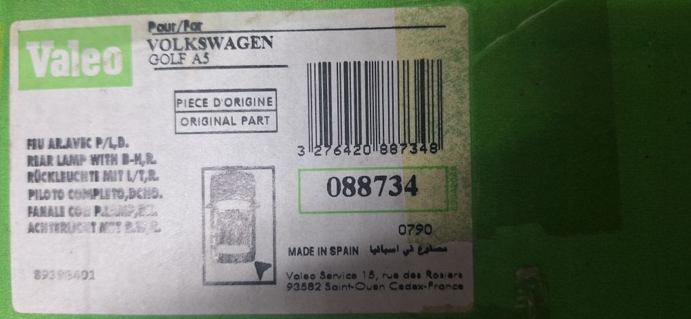 Lampa stop spate Golf 5