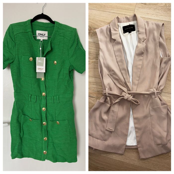 Рокли букле и елек цвят пудра