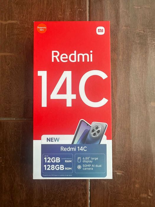 Xiaomi Redmi 14C BLACK 128GB / 12GB RAM (6GB + 6GB extins) – Nou, liber de rețea, cu factură Vodafone