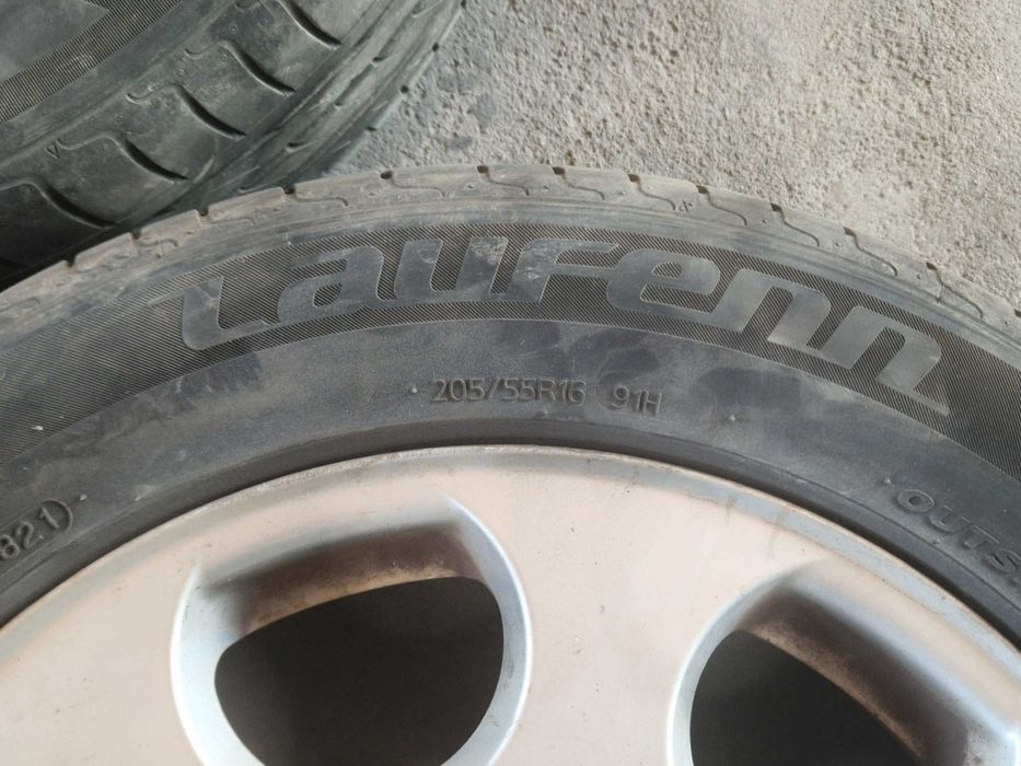 Set 4 jante aliaj originale Audi A4 16" + 4 anvelope Laufenn 205/55 R16