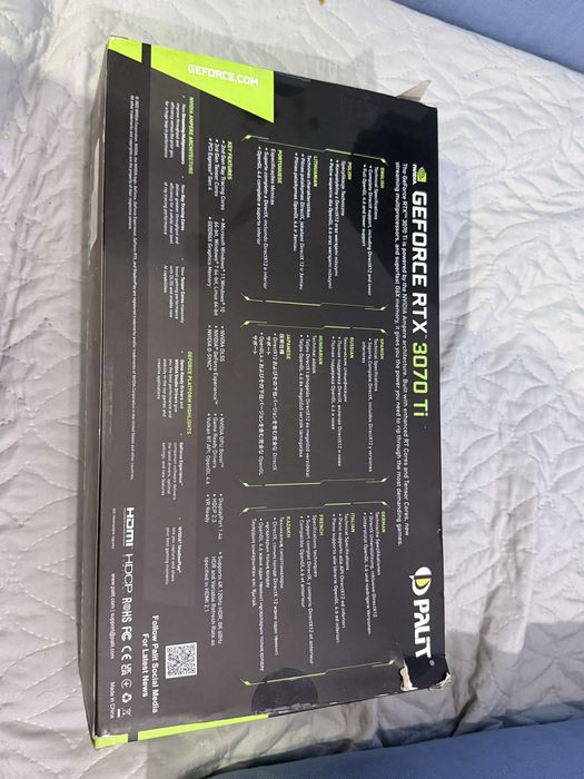 Видеокарта palit gamingpro 3070ti