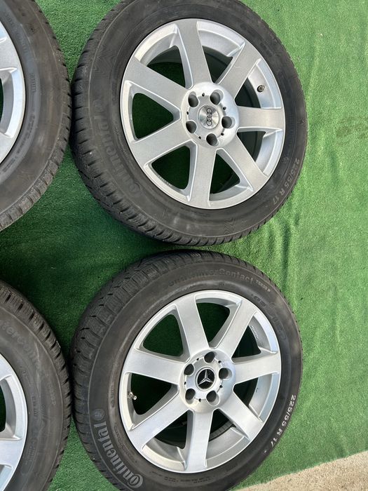 5х112 177,5j ET 28 за audi mercedes vw skoda seat със зимни гуми continental 225 55 17