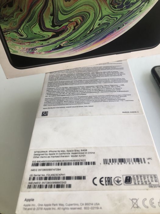 Айфон xsMAX еас 64 гб емкость 100