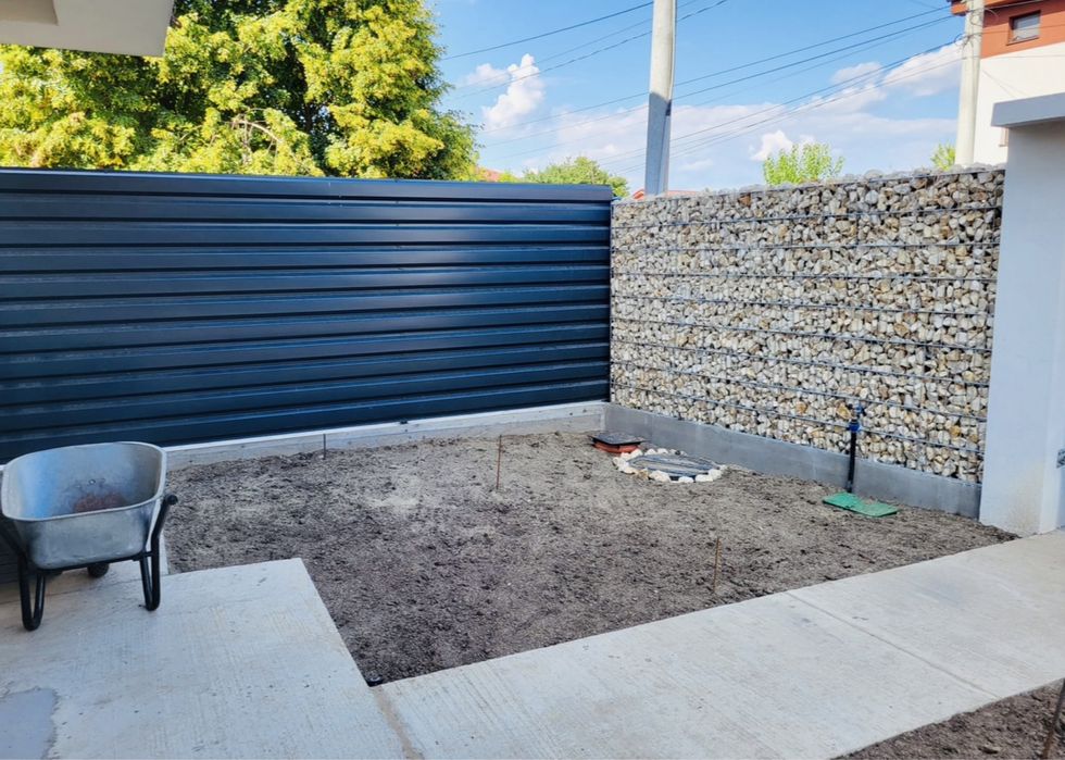 Gard din tabla T35 – model orizontal culoare mat sau lucios