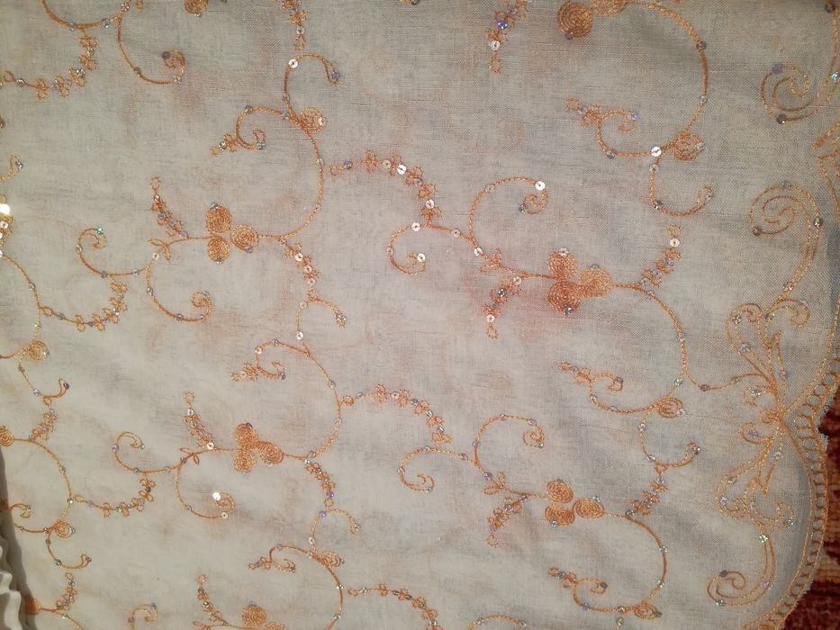 Тюль с пайетками