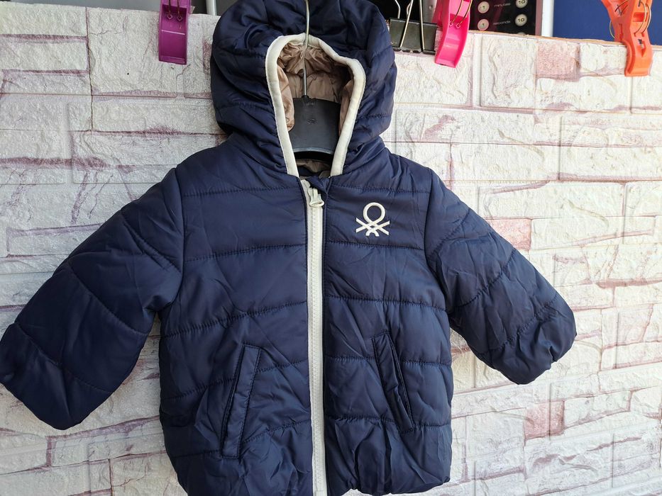 детско зимно яке,Benetton,за 6месеца за момче,Ново!
