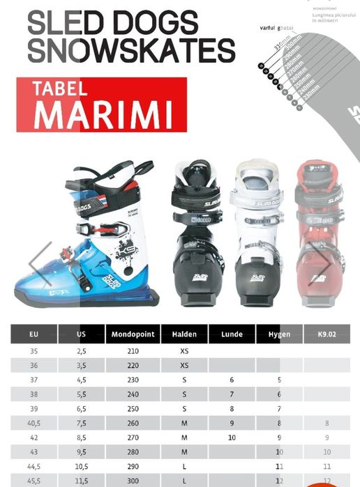 Schiuri/Snowskates Sled Dogs K9.02-11 / 290 MM / EU 44.5