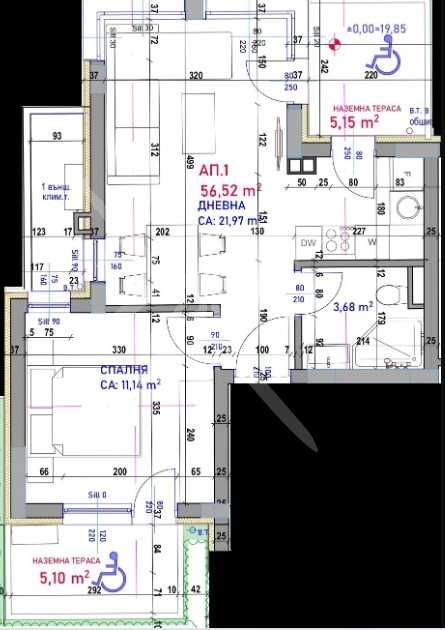 Продава се Двустаен апартамент в Бургас, Крайморие - 71 кв.м за 1005 €/кв.м - Снимка #1