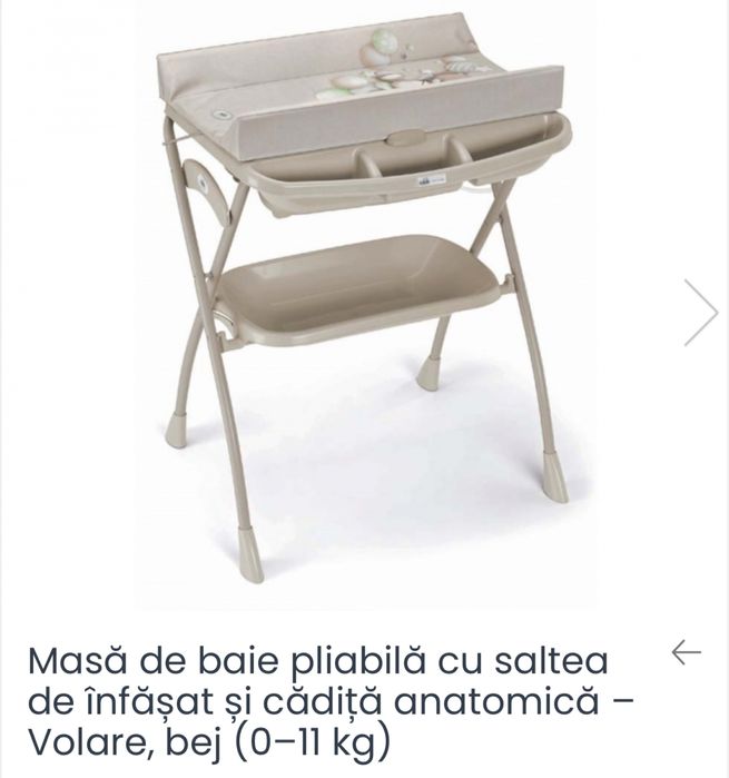 Saltea de infasat si cada de baie bebelus