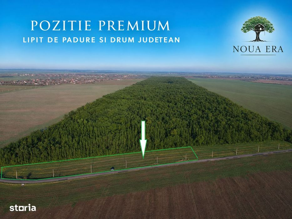 Teren pozitie superba, lipit de padure, intravilan, zona Frumusani.