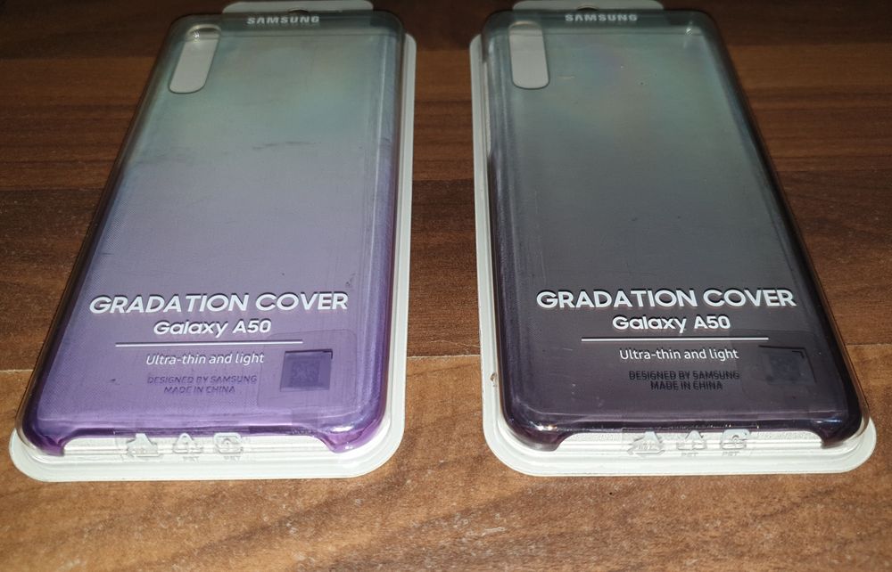 Husa originala Samsung Gradation Cover Galaxy A50 A50s A30s set 2 buc