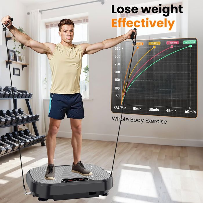 Фитнес вибрационна плоча за упражнения вибро плоча , с Bluetooth