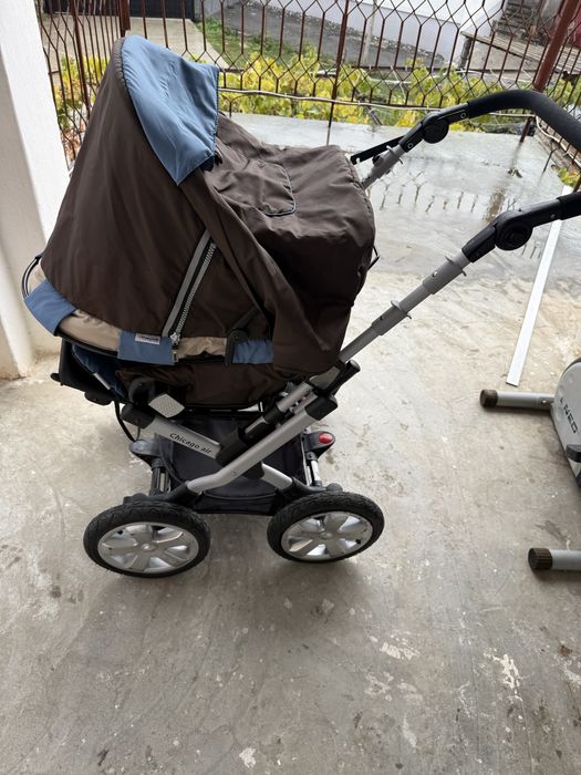 Комплект бебешка количка,столче за кола и кошер