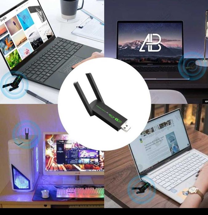 Adaptor WiFi USB 3.0 de 1300 Mbps Bandă duală 2,4Ghz si 5Ghz