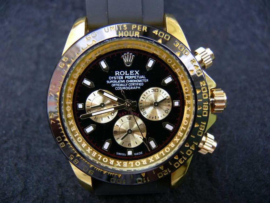 Ceas TIP R.O.L.E.X DAYTONA GOLD&BLACK SILICONE Edition Lux Elegant 2026 !!!