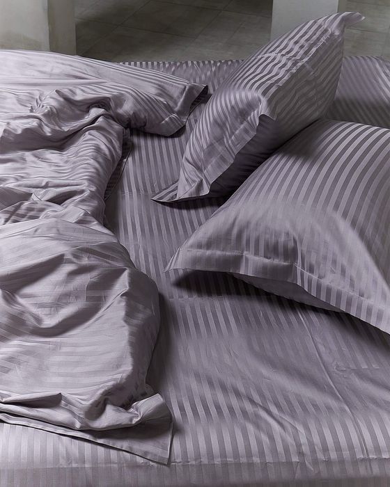 Страйп сатин двухспалки евро сайза