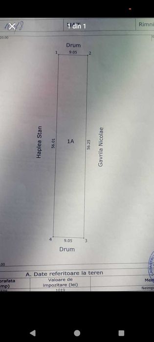 Vand loc de casa 500 mp