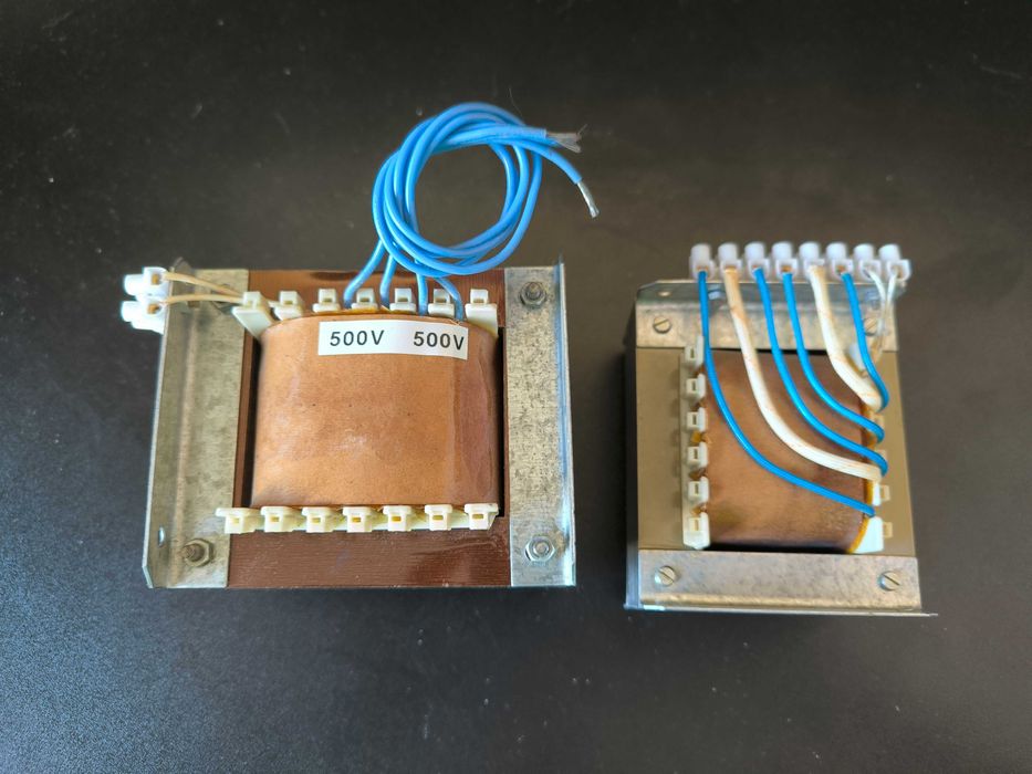 трансформатори за лампов усилвател 2х500В и за подгряване