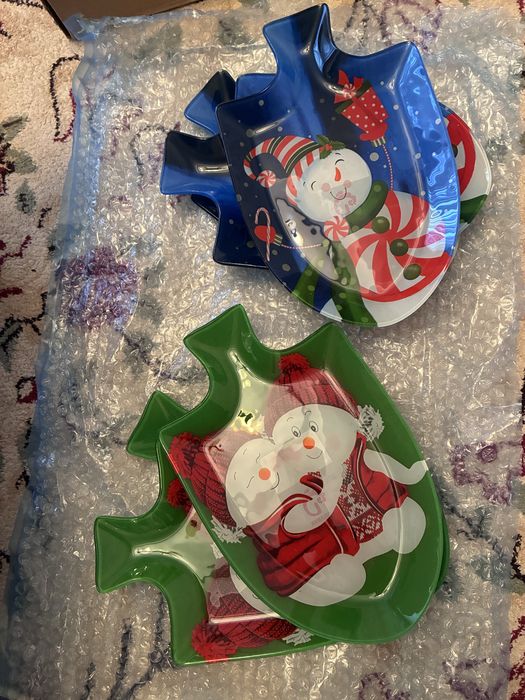 Новогодние сервировочные тарелки