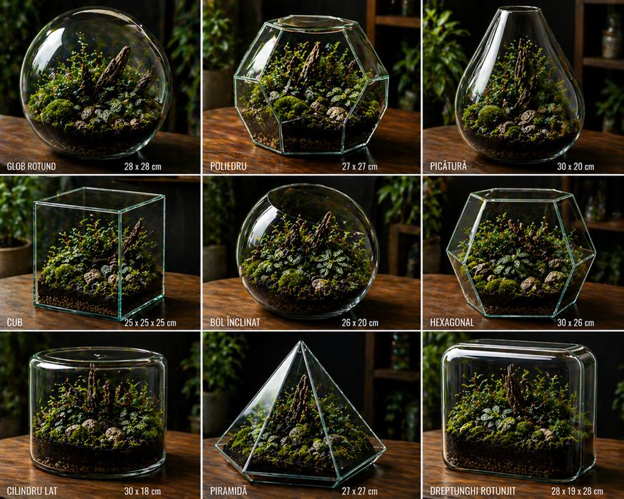 Terrarium premium - decor viu care se întreține singur