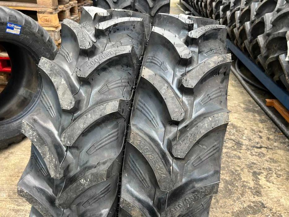 Cauciucuri noi 280/85 R24 radiale noi 11.2-24 pentru tractor fata