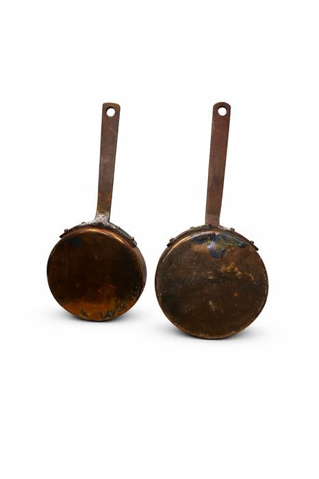 Старинни медни тигани комплект 2 броя Западна Европа 1900