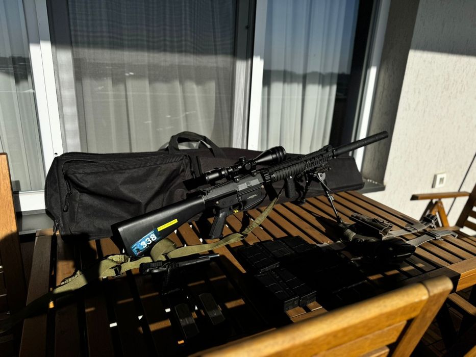 Replica Airsoft G&G SR-25 DMR (AEG) Upgradată