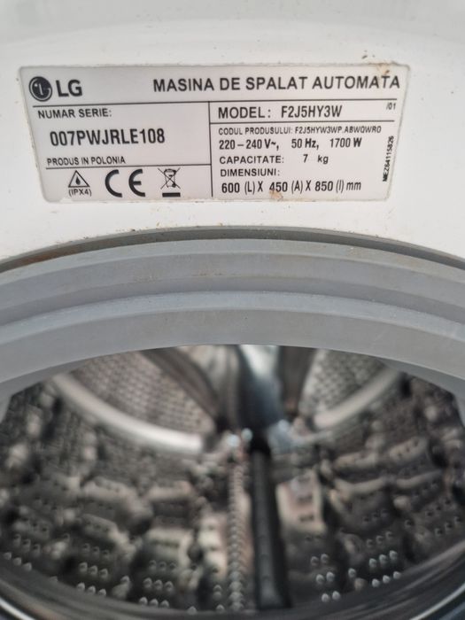 Masina de spalat slim  Lg  7 kg