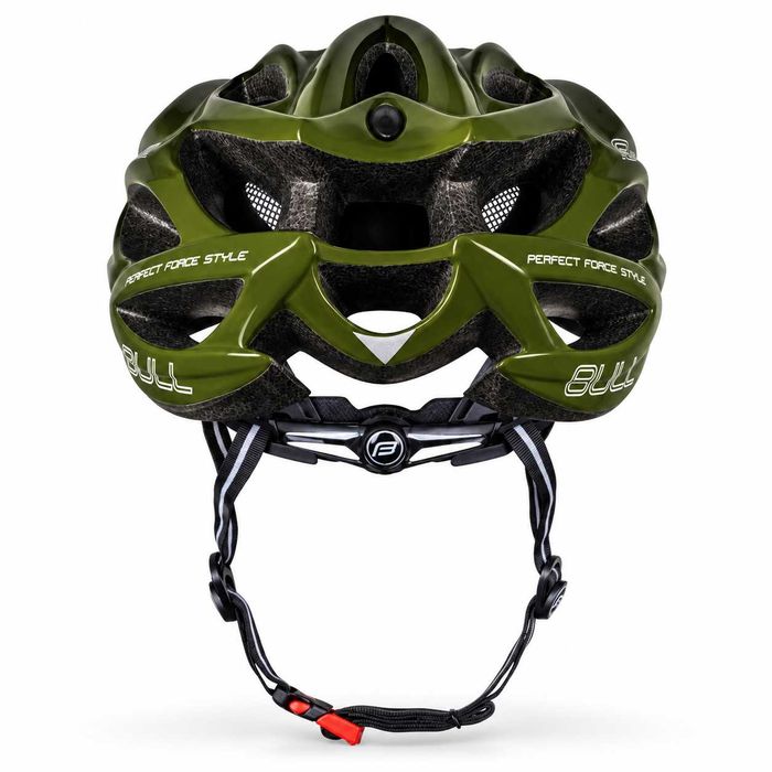 Велосипедна каска FORCE BULL HUE, In-Mold, S/M 56–58 см, Черно-зелена, CE Сертификат