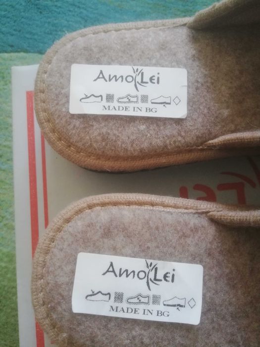 Красиви топли домашни чехли с бухалче, НОВИ, 37 номер